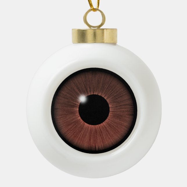 EYE SEE YOU CERAMIC BALL CHRISTMAS ORNAMENT (Front)