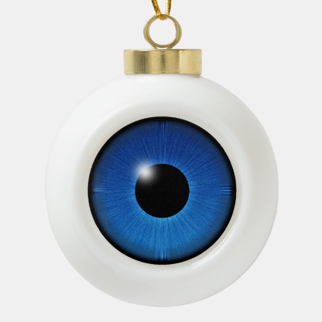 EYE SEE YOU CERAMIC BALL CHRISTMAS ORNAMENT (Front)