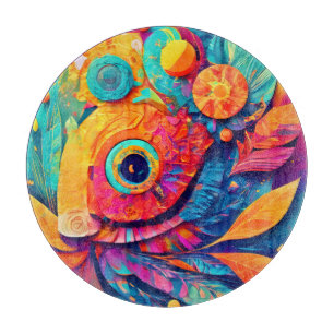 Eye-Shaped Leaf Close-Up Cutting Board