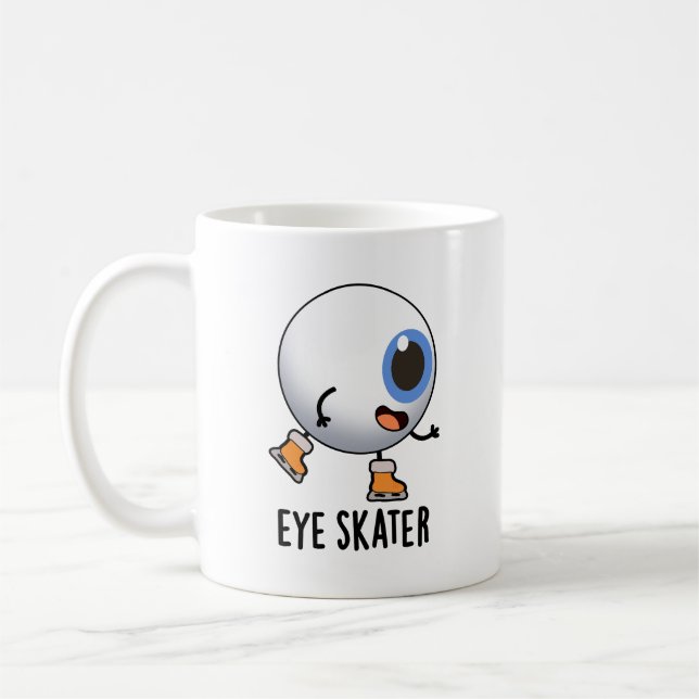 Eye Skater Funny Ice Skating Pun  Coffee Mug (Left)