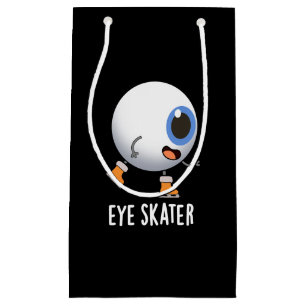 Eye Skater Funny Ice Skating Pun Dark BG Small Gift Bag
