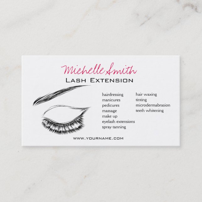 Eye Sketch Mascara Lash Extension Business Card (Front)