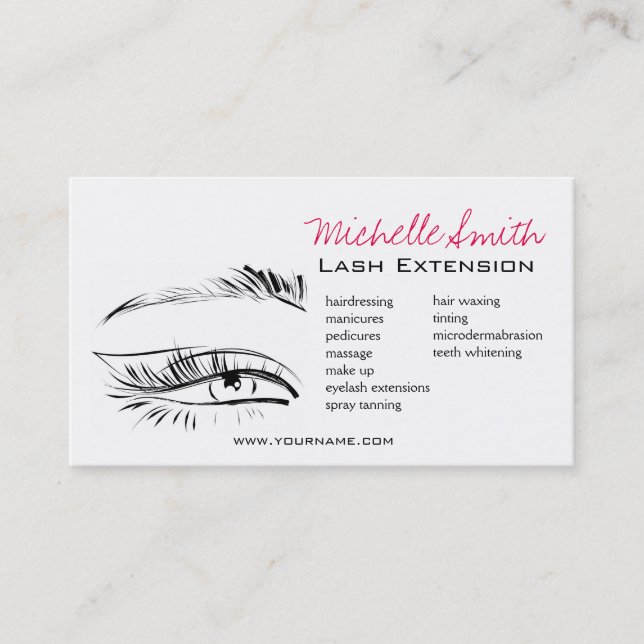 Eye Sketch Mascara Lash Extension Business Card (Front)