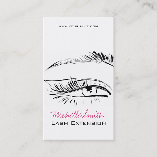 Eye Sketch Mascara Lash Extension Business Card (Front)