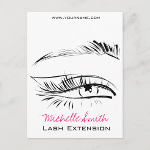 Eye Sketch Mascara Lash Extension Postcard