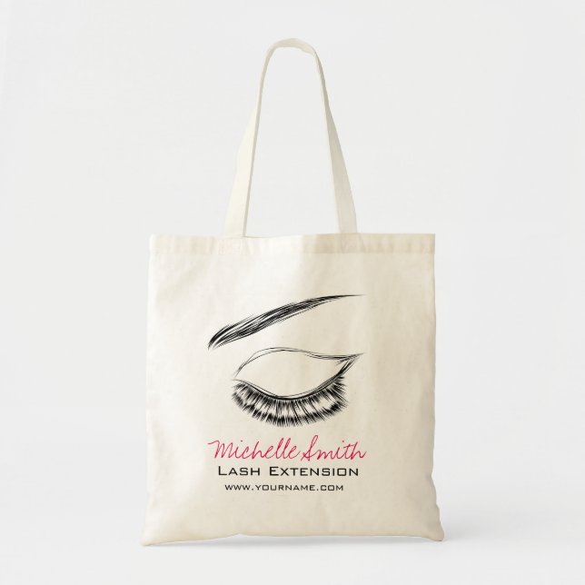 Eye Sketch Mascara Lash Extension Tote Bag (Front)
