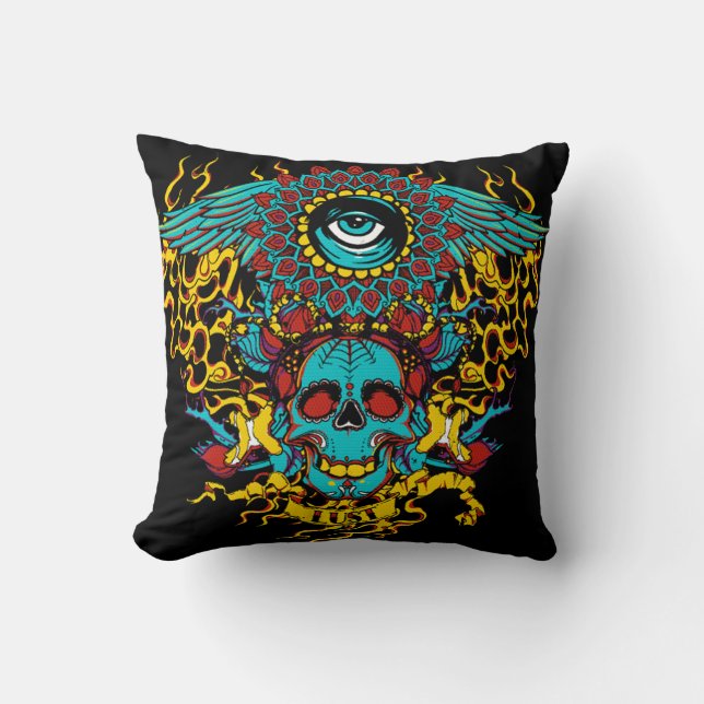 Eye skull pillow (Front)