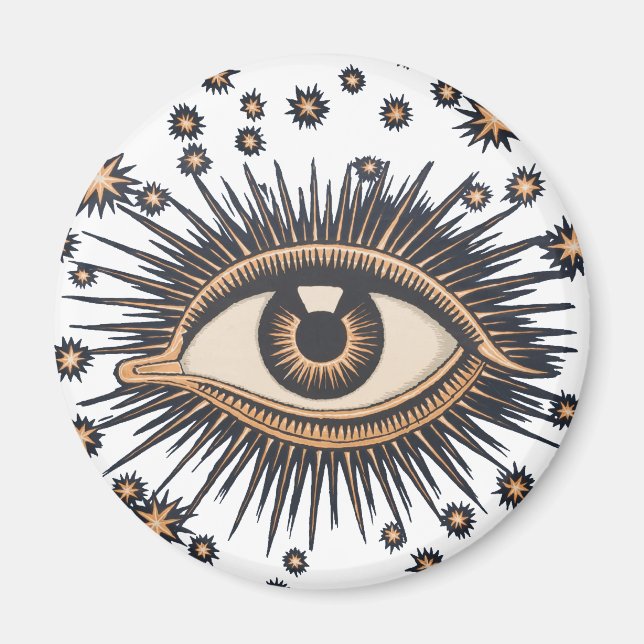 Eye Stars Moon Celestial Nouveau Magnet (Front)