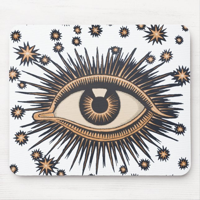 Eye Stars Moon Celestial Nouveau Mouse Mat (Front)