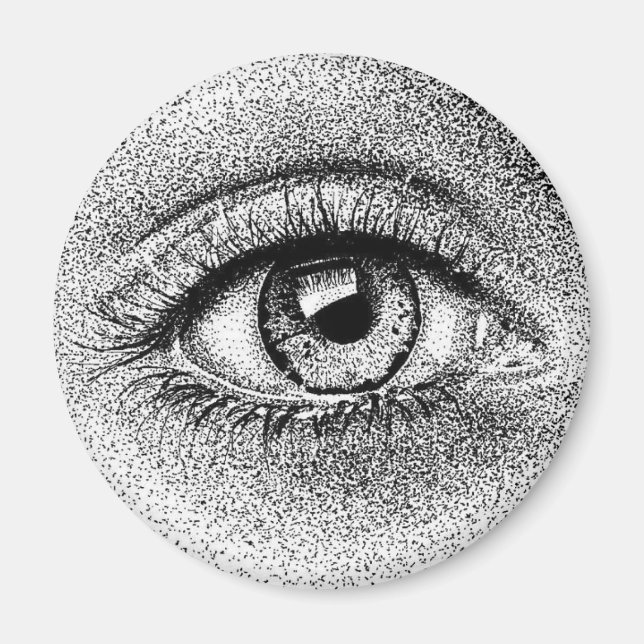 Eye Study Ink Drawing Magnet (Front)