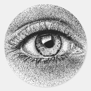Eye Study Ink Drawing Sticker