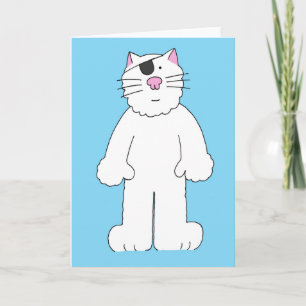 Eye Surgery Get Well Soon Cartoon Cat Card