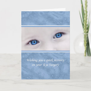 Eye Surgery Recovery, Get Well Soon, Big Blue Eyes Card