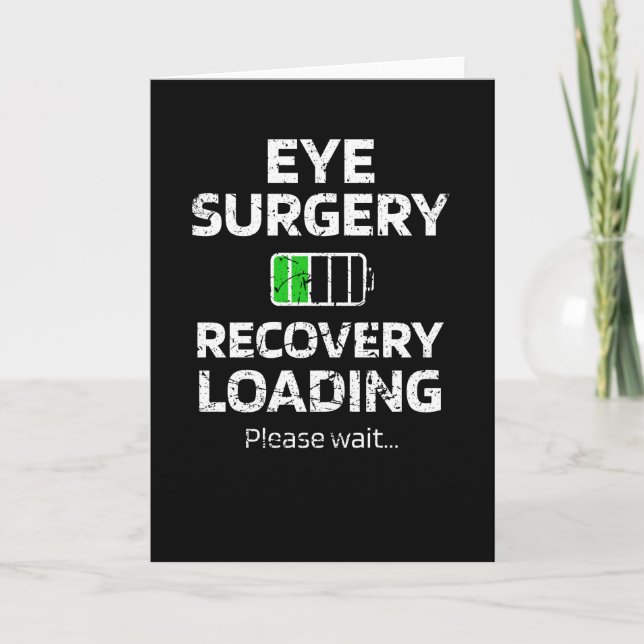 Eye Surgery Recovery Gifts Glaucoma Cataract LASIK Card (Front)