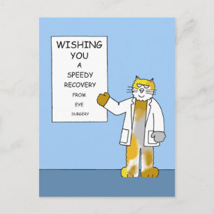Eye Surgery Speedy Recovery Postcard