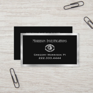 Eye Symbol Private Investigation Business Card