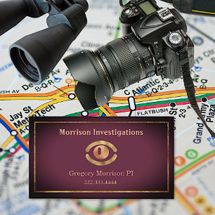 Eye Symbol Private Investigation Business Card