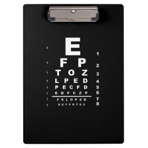 Eye Test Chart Clipboard