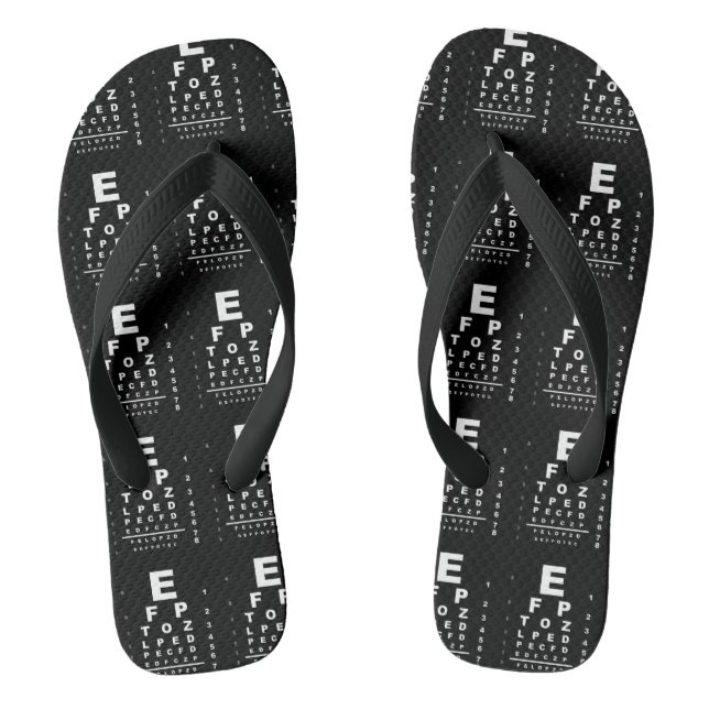 Eye Test Chart Flip Flops (Footbed)