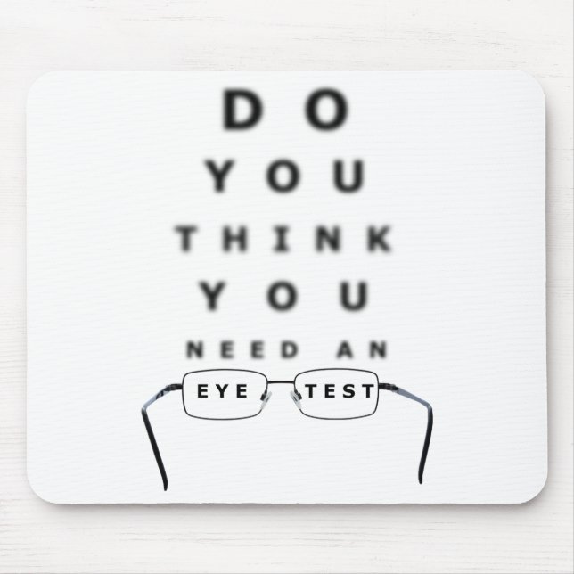 Eye Test Chart Mouse Pad (Front)