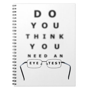 Eye Test Chart Notebook
