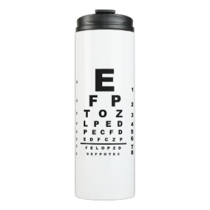 Eye Test Chart Thermal Tumbler