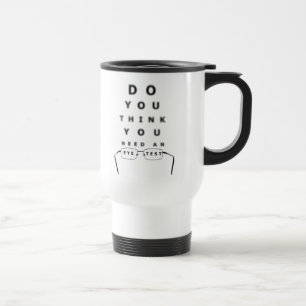 Eye Test Chart Travel Mug