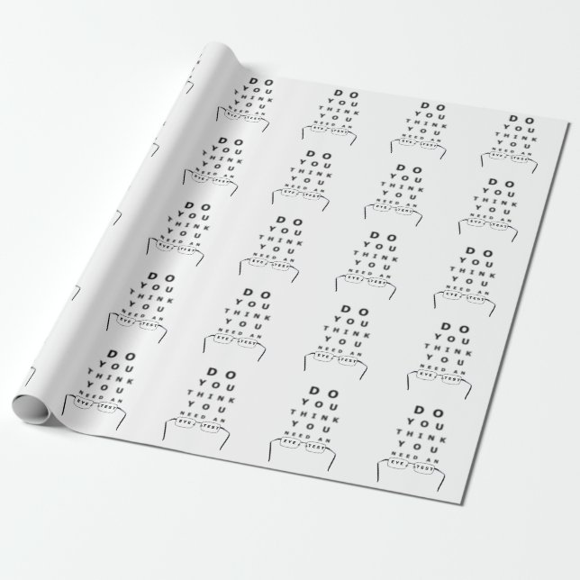 Eye Test Chart Wrapping Paper (Unrolled)