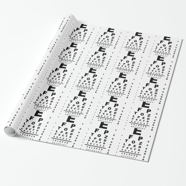 Eye Test Chart Wrapping Paper (Unrolled)