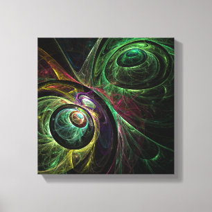 Eye to Eye Abstract Art Black and White Canvas Print