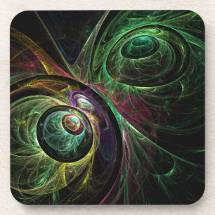 Eye to Eye Abstract Art Cork Coaster