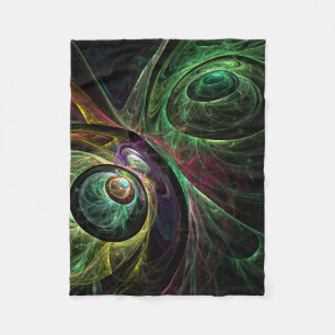 Eye to Eye Abstract Art Fleece Blanket