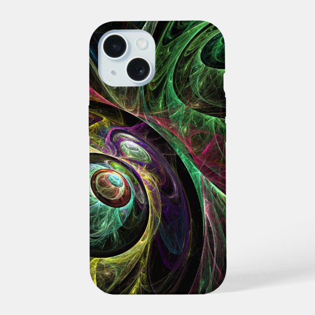 Eye to Eye Abstract Art iPhone 15 Case (Back)