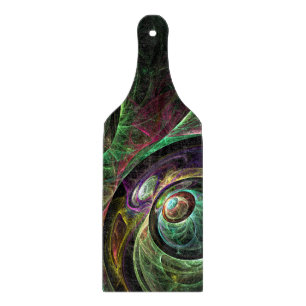 Eye to Eye Abstract Art Paddle Cutting Board