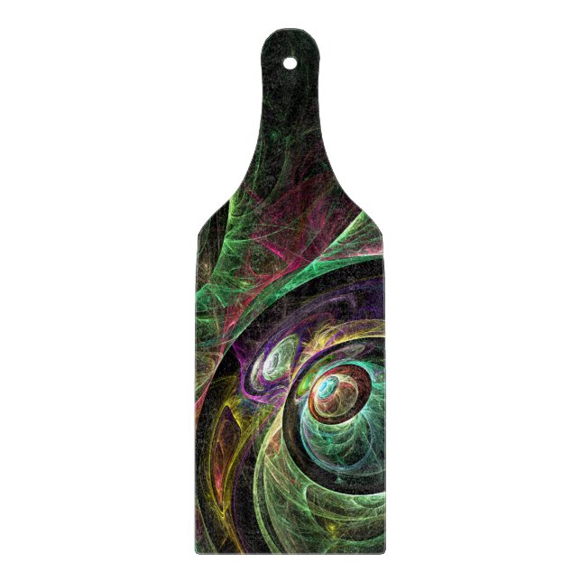 Eye to Eye Abstract Art Paddle Cutting Board (Front)