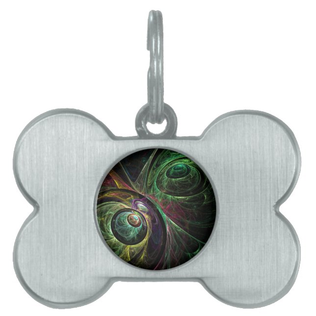 Eye to Eye Abstract Art Pet Name Tag (Front)