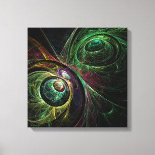 Eye to Eye Abstract Art Quad Canvas Print