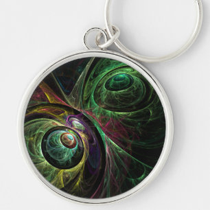 Eye to Eye Abstract Art Small Key Ring