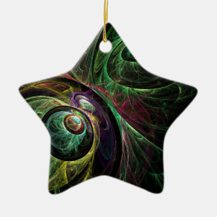 Eye to Eye Abstract Art Star Ornament