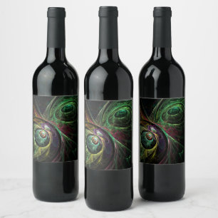 Eye to Eye Abstract Art Wine Label