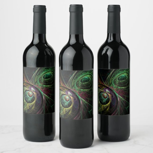 Eye to Eye Abstract Art Wine Label (Bottles)