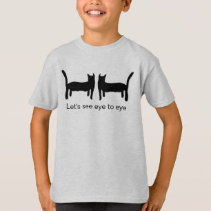 Eye to eye two black cats T-Shirt