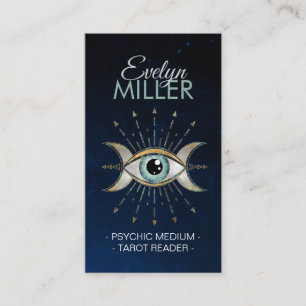 Eye - Triple Moon - Gemstone and gold Business Card