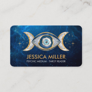 Eye - Triple Moon - Gemstone and gold  Business Card