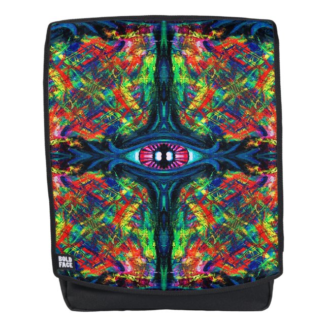 Eye Twisted and Trippy Painting Backpack (Front)