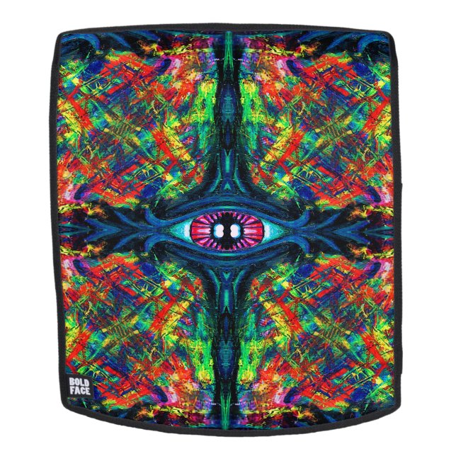 Eye Twisted and Trippy Painting Backpack (Removable Face)