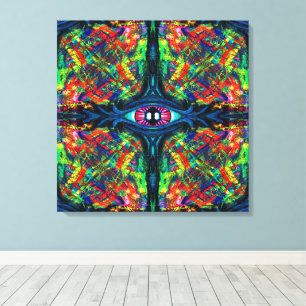 Eye Twisted and Trippy Painting Canvas Print