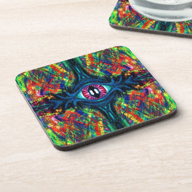 Eye Twisted and Trippy Painting Coaster (Left Side)
