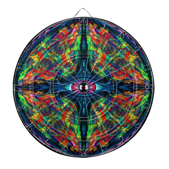 Eye Twisted and Trippy Painting Dartboard (Front)