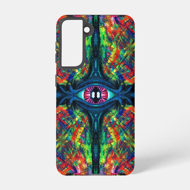 Eye Twisted and Trippy Painting Samsung Galaxy S21 Case (Back)